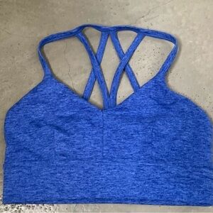 JoyLab Heathered Blue Strappy Sports Bra Size Small